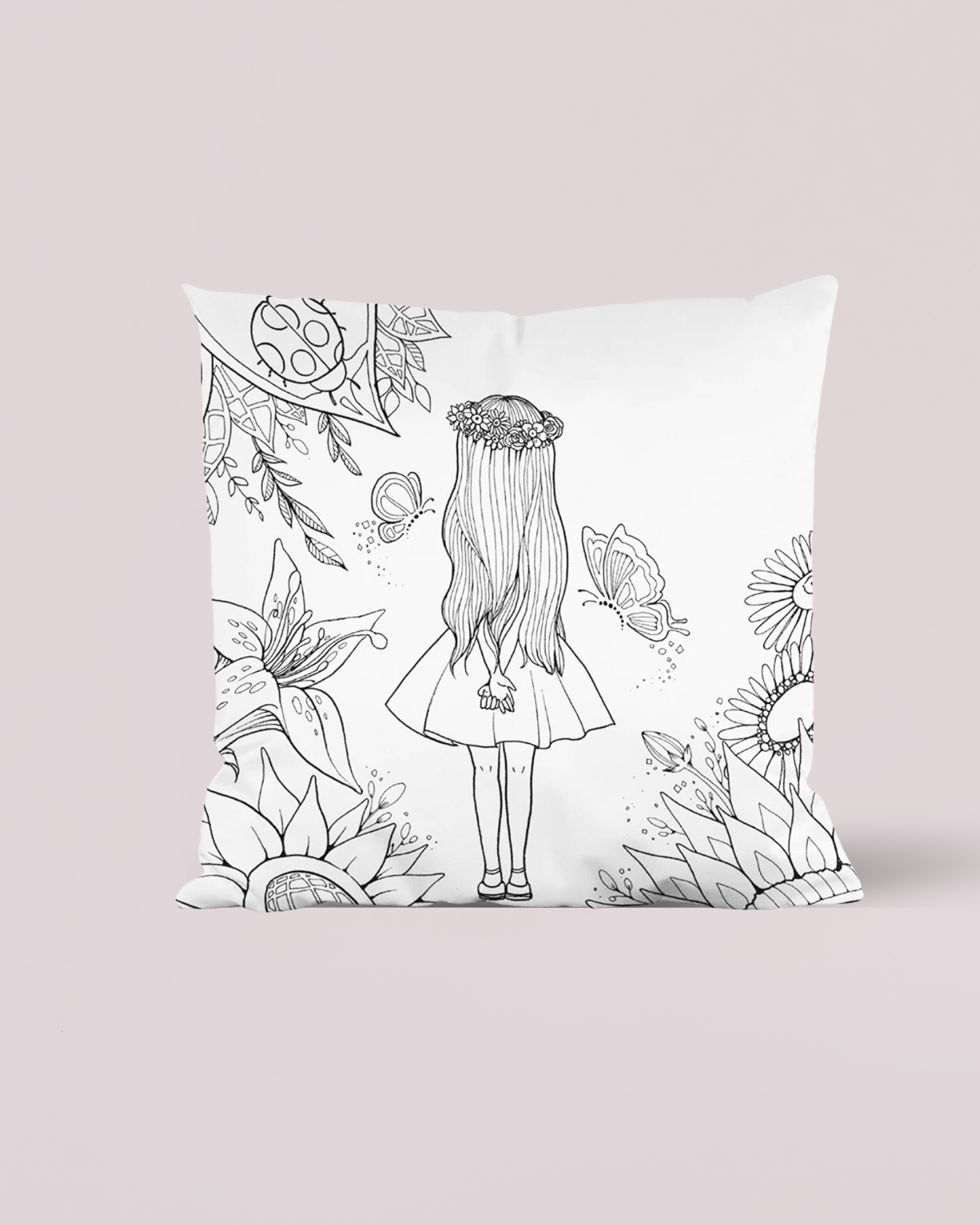 Coloring Cushion 45x45 cm - Magical Garden